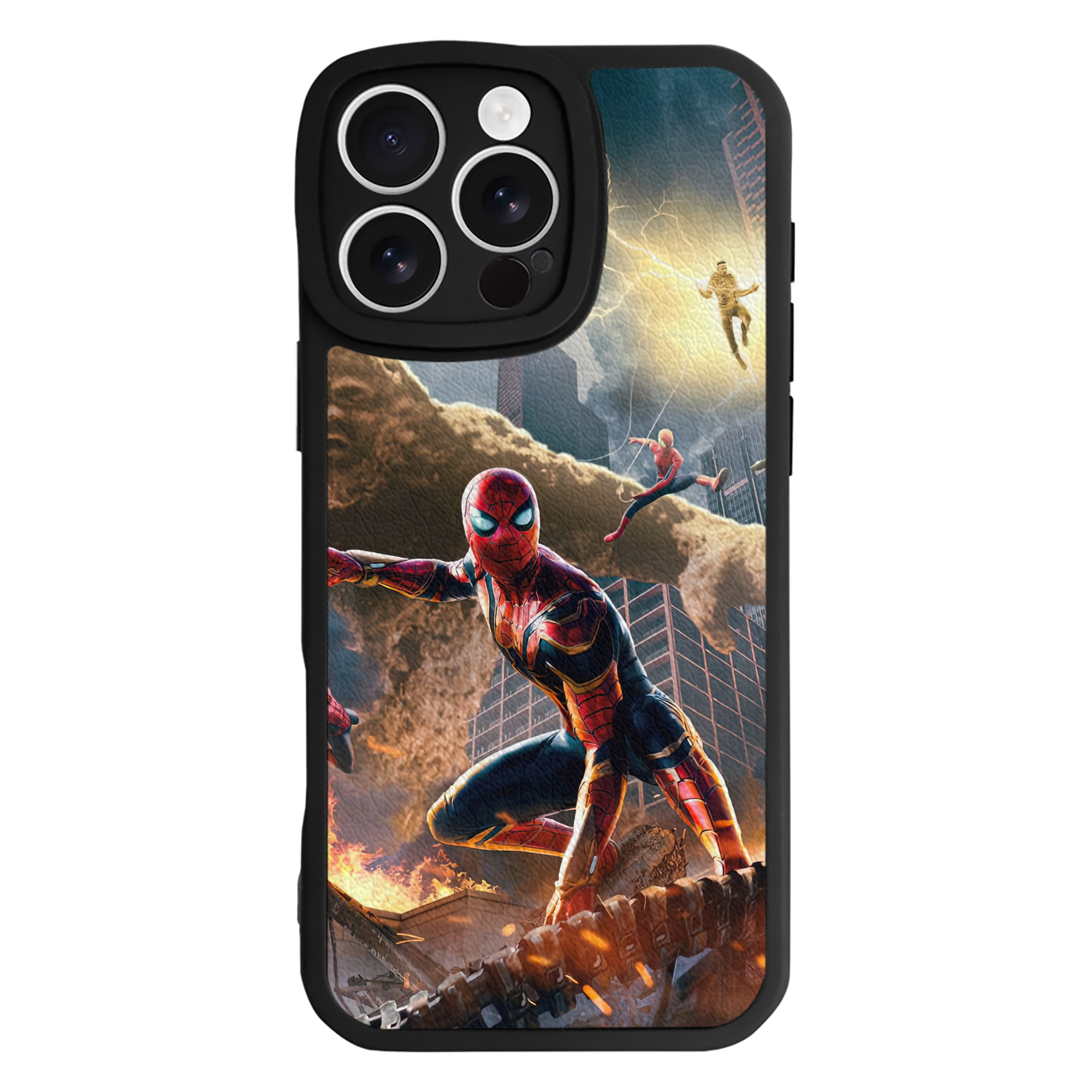Spider Man スパイダーマン 【iPhone 16シリーズ対応】シリコンスマホケース（レザー調） 材質：シリコン
